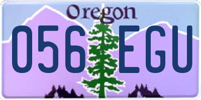 OR license plate 056EGU
