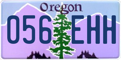 OR license plate 056EHH