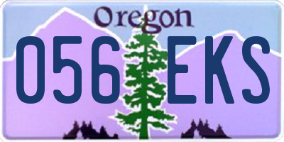OR license plate 056EKS