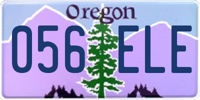 OR license plate 056ELE