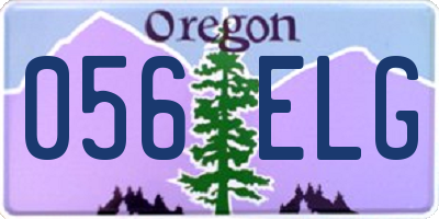OR license plate 056ELG
