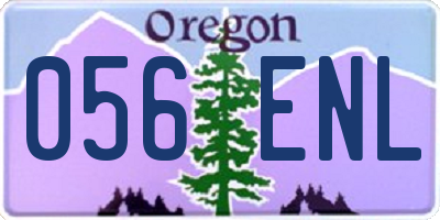 OR license plate 056ENL