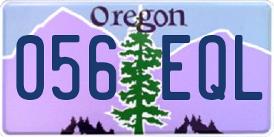 OR license plate 056EQL