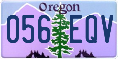 OR license plate 056EQV