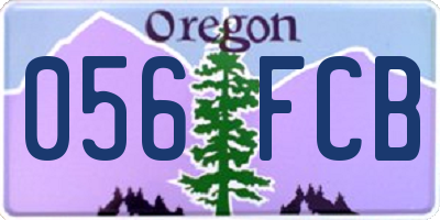 OR license plate 056FCB