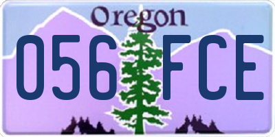 OR license plate 056FCE