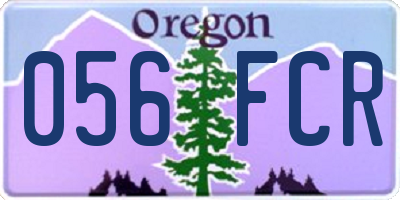 OR license plate 056FCR