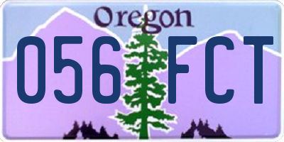 OR license plate 056FCT