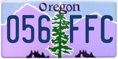 OR license plate 056FFC