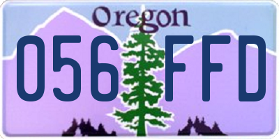 OR license plate 056FFD
