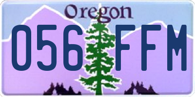 OR license plate 056FFM