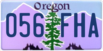 OR license plate 056FHA