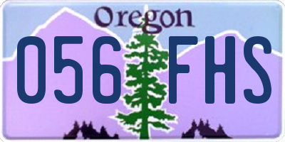 OR license plate 056FHS