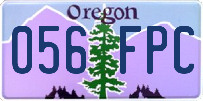 OR license plate 056FPC