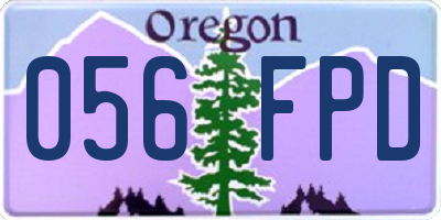 OR license plate 056FPD