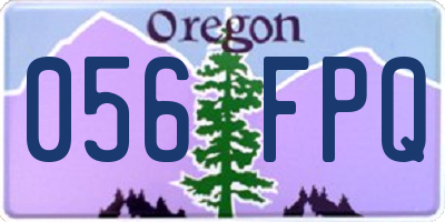 OR license plate 056FPQ