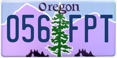OR license plate 056FPT