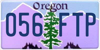 OR license plate 056FTP