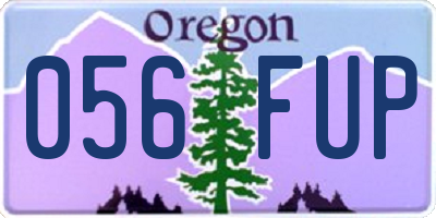 OR license plate 056FUP
