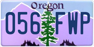 OR license plate 056FWP