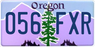 OR license plate 056FXR