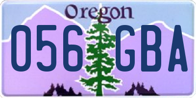 OR license plate 056GBA