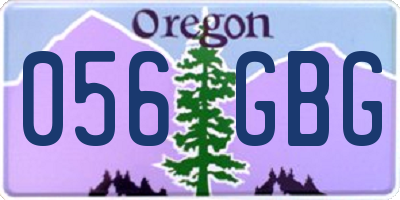 OR license plate 056GBG