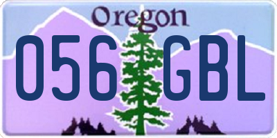 OR license plate 056GBL