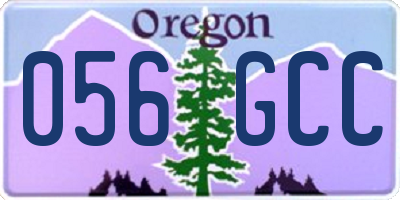OR license plate 056GCC