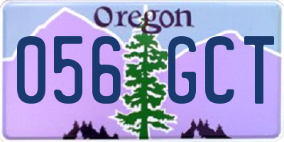 OR license plate 056GCT