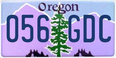 OR license plate 056GDC