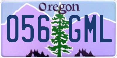 OR license plate 056GML