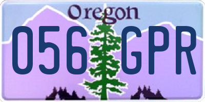 OR license plate 056GPR