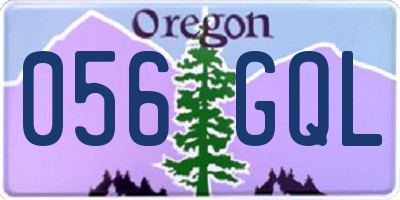 OR license plate 056GQL