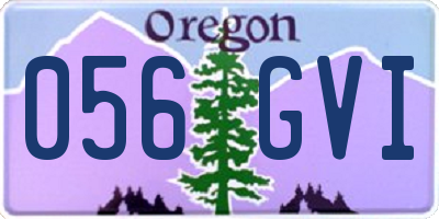 OR license plate 056GVI