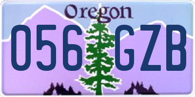 OR license plate 056GZB