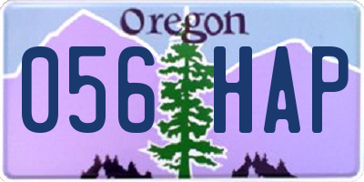 OR license plate 056HAP