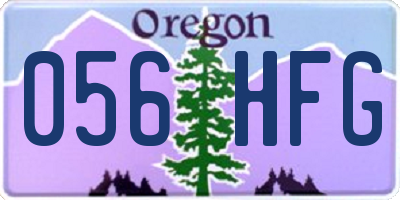 OR license plate 056HFG