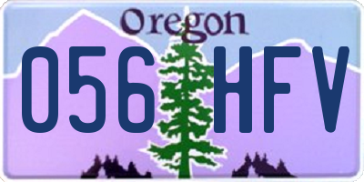 OR license plate 056HFV