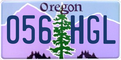 OR license plate 056HGL
