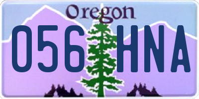 OR license plate 056HNA