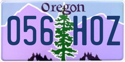 OR license plate 056HOZ
