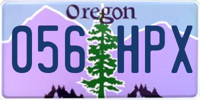 OR license plate 056HPX