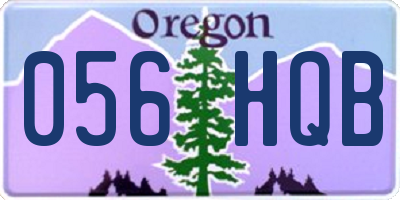OR license plate 056HQB