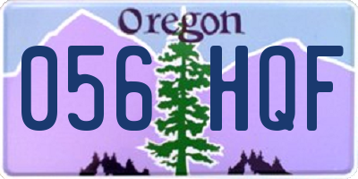 OR license plate 056HQF