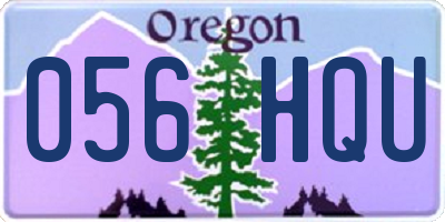 OR license plate 056HQU