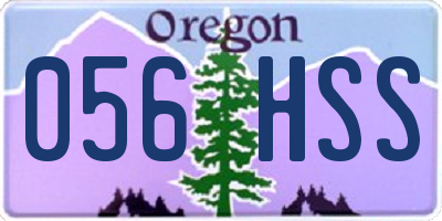 OR license plate 056HSS