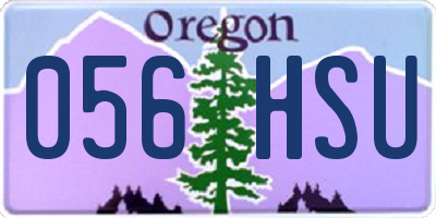 OR license plate 056HSU