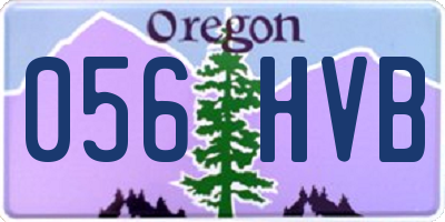 OR license plate 056HVB