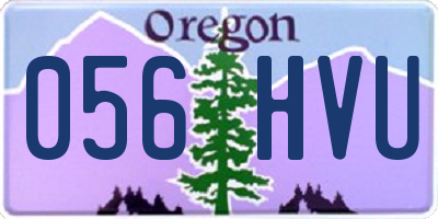 OR license plate 056HVU